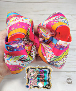 Inspired Lisa frank hair bow
