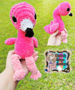 Flamingo crochet plushie