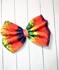 Tie dye fabric bow